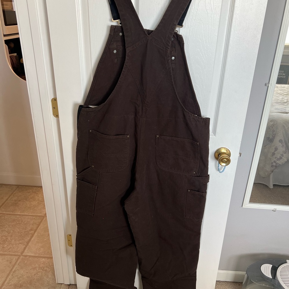 Carhartt Brown Quilted Overalls - Picture 3 of 4